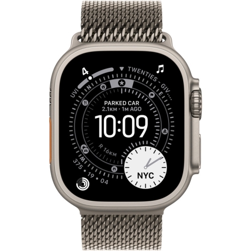 SmartWatch Apple Watch Ultra 3 Titanium, 1.98 inch, 5G, Curea Titan Large, Natural - Natural Titanium Milanese Loop