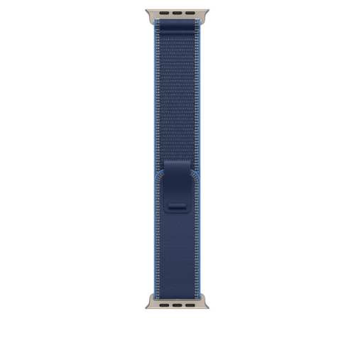 Curea Apple SmartWatch Apple Trail Loop, S/M, 49 mm, Blue/Bright Blue - Natural Titanium Finish