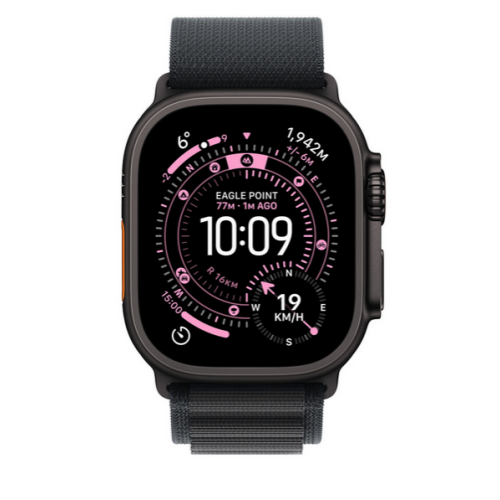 Curea SmartWatch Apple Alpine Loop, Large, 49 mm, Black - Black Titanium Finish