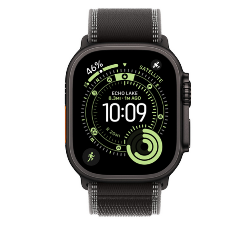Curea SmartWatch Apple Trail Loop, S/M, 49 mm, Black/Charcoal - Black Titanium Finish