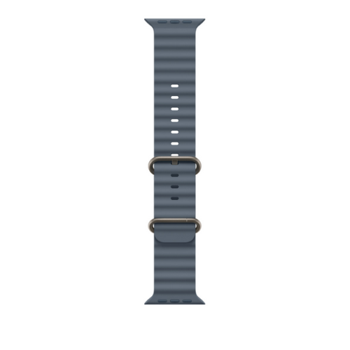 Curea SmartWatch Apple Ocean Band, 49 mm, Anchor Blue - Natural Titanium Finish