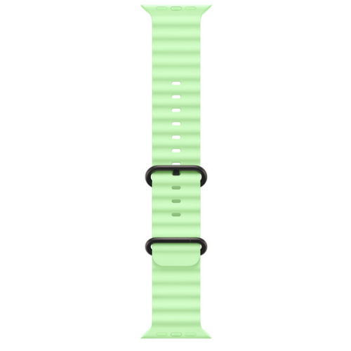 Curea SmartWatch Apple Ocean Band, 49 mm, Neon Green - Black Titanium Finish