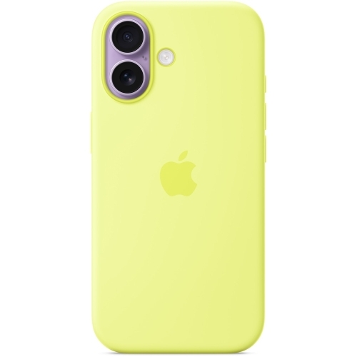 Protectie pentru spate Apple Silicone cu MagSafe pentru iPhone 17, Neon Yellow