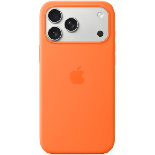 Protectie pentru spate Apple Silicone cu MagSafe pentru iPhone 17 Pro, Orange