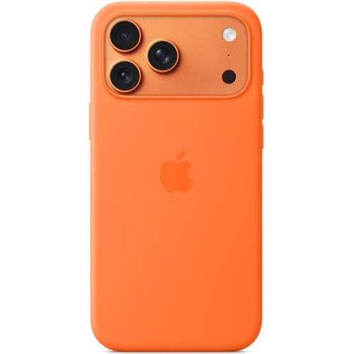 Protectie pentru spate Apple Silicone cu MagSafe pentru iPhone 17 Pro Max, Orange