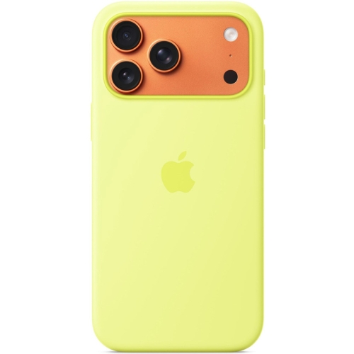 Protectie pentru spate Apple Silicone cu MagSafe pentru iPhone 17 Pro Max, Neon Yellow