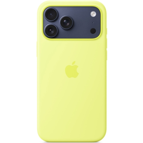 Protectie pentru spate Apple Silicone cu MagSafe pentru iPhone 17 Pro Max, Neon Yellow