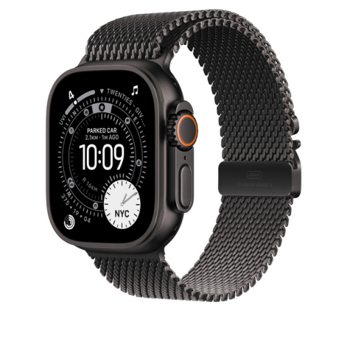 Curea SmartWatch Apple Titanium Milanese Loop, Medium, 49 mm, Black