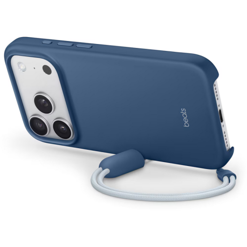 Protectie pentru spate Apple Beats KickStand Policarbonat cu MagSafe si Camera Control pentru iPhone 17 Pro, Bedrock Blue