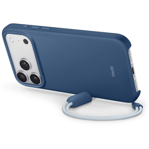 Protectie pentru spate Apple Beats KickStand Policarbonat cu MagSafe si Camera Control pentru iPhone 17 Pro Max, Bedrock Blue