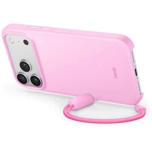 Protectie pentru spate Apple Beats KickStand Policarbonat cu MagSafe si Camera Control pentru iPhone 17 Pro Max, Pebble Pink