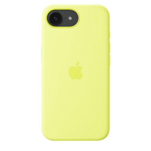 Protectie pentru spate Apple Silicone Case pentru iPhone 16e, Neon Yellow