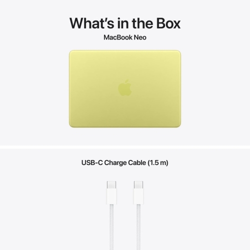 Laptop Apple MacBook Neo 13 with Liquid Retina (2026), Apple A18 Pro Hexa Core, 13 inch, RAM 8GB, SSD 256GB, Apple A18 Pro 5-core Graphics, Int KB, macOS, Citrus