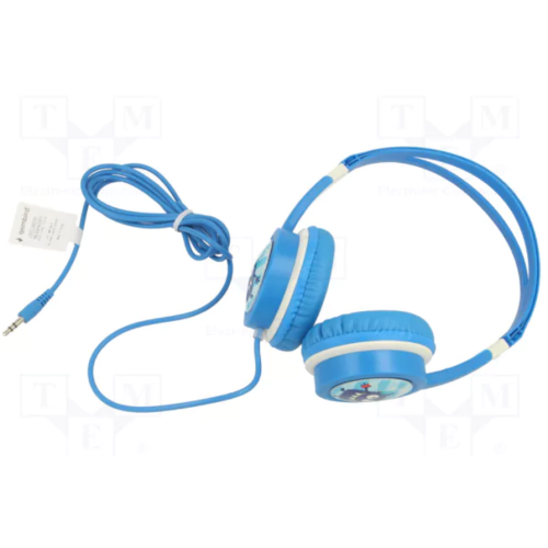 CASTI Gembird, cu fir, utilizare multimedia, conectare prin Jack 3.5 mm x 1, limitare volum pt. copii, albastru, 