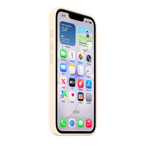 Protectie pentru spate Apple Beats cu MagSafe pentru iPhone 17e, Vanilla