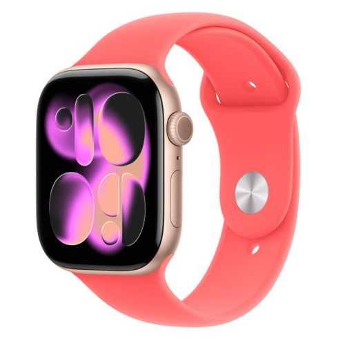 Curea SmartWatch Apple Sport Band, S/M, 46 mm, Bright Guava