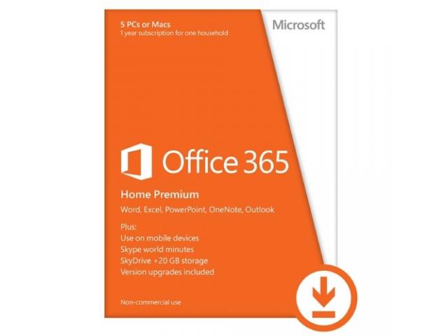 Microsoft Office 365 Home Premium, 1 an, 5 PC, All Languages, ESD