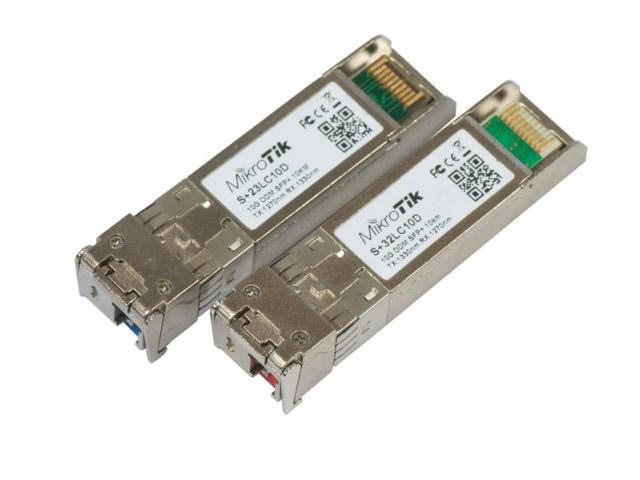 Transceiver MikroTik SFP+ 10GB S+2332LC10D, TX 1270 / RX 1330 nm, Single-Mode, 10 km, LC/UPC