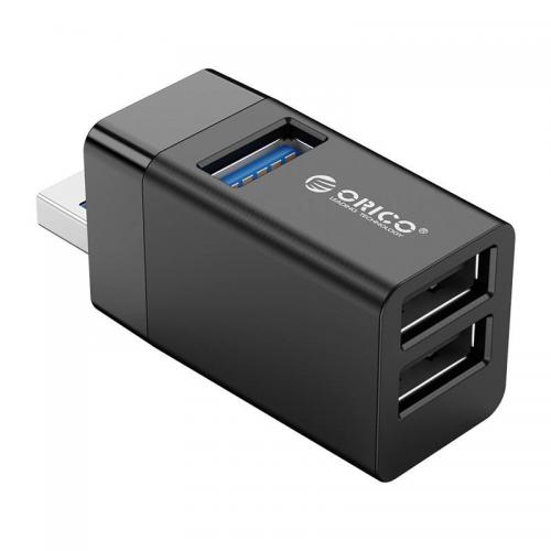 Mini Hub USB Orico MINI-U32-BK, 2x USB 2.0, 1x USB 3.2 gen 1, Black