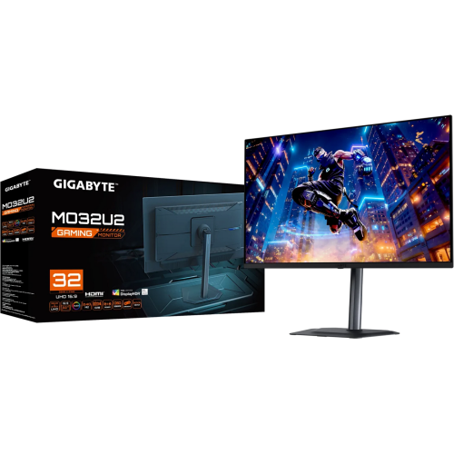 Monitor QD-OLED Gigabyte MO32U2, 31.5 inch, 3840 x 2160 pixeli, 0.03 ms GTG, Black