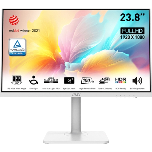 Monitor LED MSI Modern MD2412PW, 23.8 inch, 1920 x 1080 pixeli, 1 ms, White