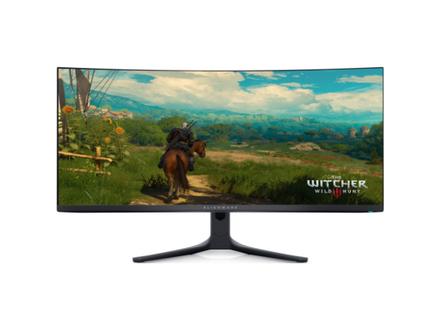 Monitor QD-OLED Curbat Dell AW3423DWF, 34inch, 3440x1440, 0.1ms GTG, Dark Side of the Moon - RESIGILAT