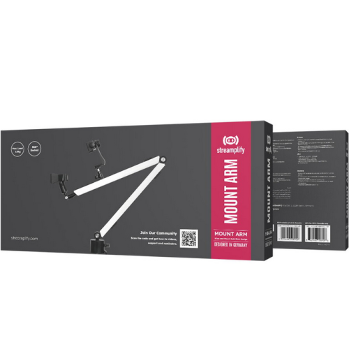 Brat flexibil MOUNT Arm, prindere de birou, suporta 2.5Kg, rotire 360, Negru, SPOM-MA1MCL1.21