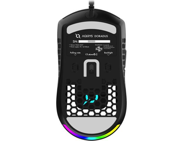 Mouse Optic AQIRYS Doradus, RGB LED, USB, Black