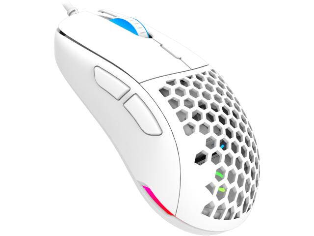 Mouse Optic AQIRYS TGA RGB, USB, White