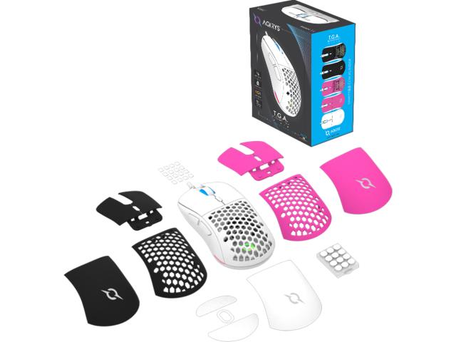 Mouse Optic AQIRYS TGA RGB, USB, White