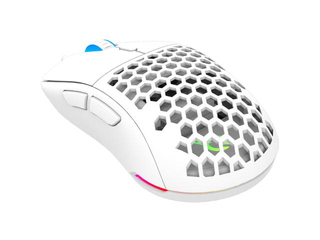 Mouse Optic AQIRYS TGA RGB, USB, White