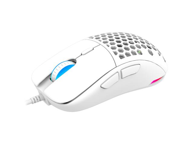 Mouse Optic AQIRYS TGA RGB, USB, White