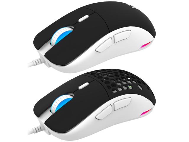 Mouse Optic AQIRYS TGA RGB, USB, White