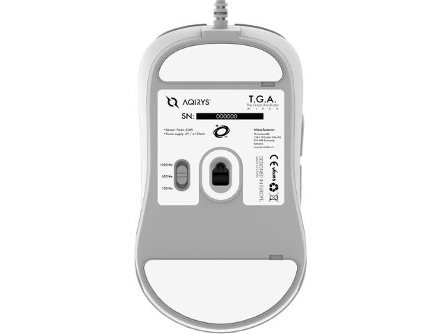 Mouse Optic AQIRYS TGA RGB, USB, White