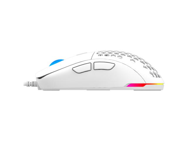 Mouse Optic AQIRYS TGA RGB, USB, White