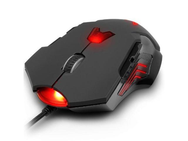 Mouse Optic Delux DLM-811, Red LED, USB, Black