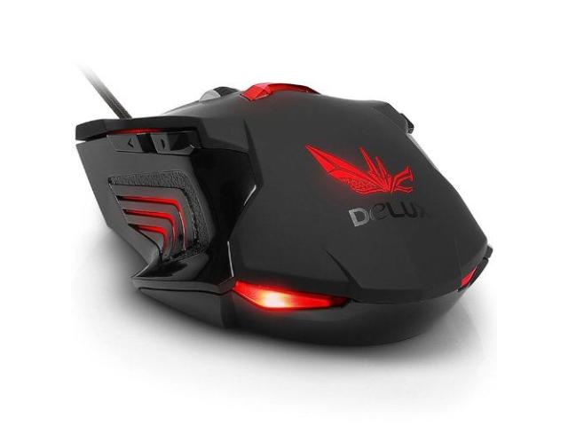 Mouse Optic Delux DLM-811, Red LED, USB, Black