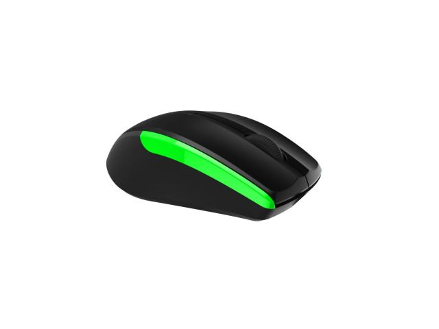 Mouse Optic Delux M321, USB, Black-Green