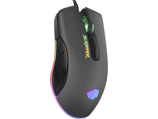 Mouse Optic Natec Fury Scrapper RGB, USB, Black