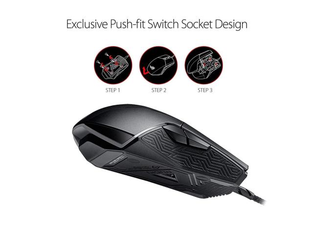 Mouse Optic ASUS ROG Pugio RGB, USB, Black