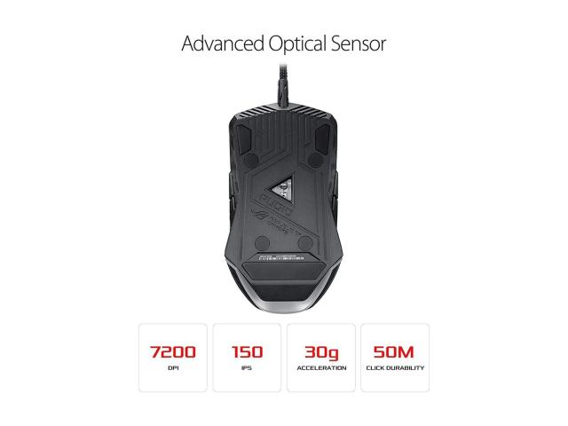 Mouse Optic ASUS ROG Pugio RGB, USB, Black