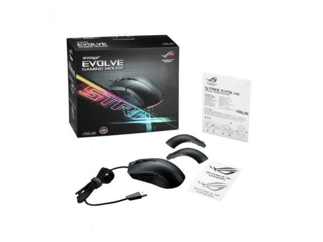 Mouse Optic ASUS ROG Strix Evolve, RGB LED, USB, Black