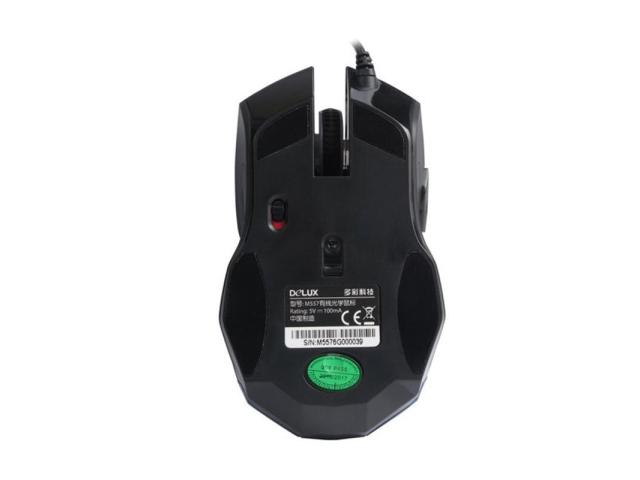Mouse Optic Delux M557, RGB LED, USB, Black