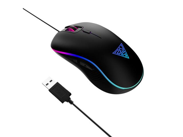 Mouse Optic Gamdias Aura GS3, RGB LED, USB, Black
