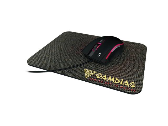 Kit Mouse Optic Gamdias Zeus E2, RGB LED, USB, Black + Mouse Pad Nyx E1, Black