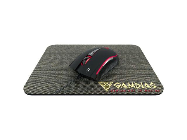 Kit Mouse Optic Gamdias Zeus E2, RGB LED, USB, Black + Mouse Pad Nyx E1, Black