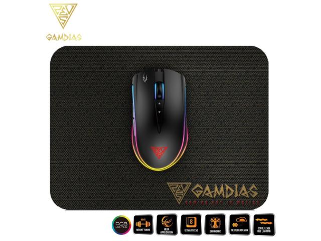 Mouse Optic Gamdias Zeus M2, RGB LED, USB, Black