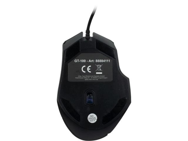 Mouse Optic Inter-Tech NitorX GT-100, RGB LED, USB, Black