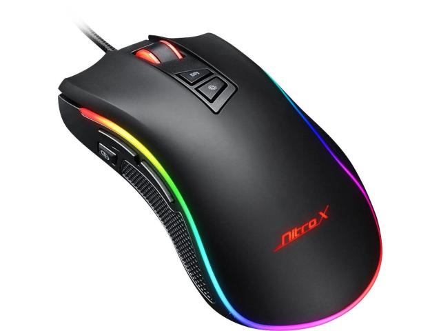 Mouse Optic Inter-Tech GT-300+, RGB LED, USB, Black