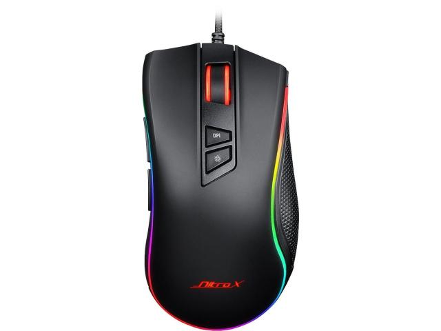 Mouse Optic Inter-Tech GT-300+, RGB LED, USB, Black